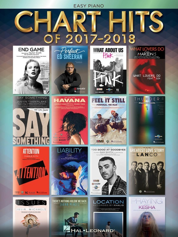 Chart Hits of 2017-2018 Easy Piano